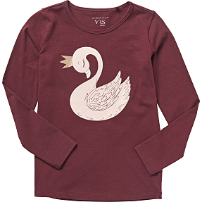 VRS børne T-shirt  str.  134/140 - bordeaux
