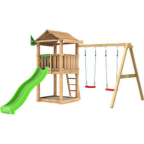 Jungle Gym  legetårn komplet inkl. gyngemodul og rutsjebane