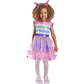 Gabbys Dukkehus Deluxe Party udklædningskjole str. 98-104 cm