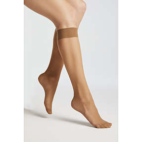 VRS 3-pak knæstrømper crepe str. onesize - ambre