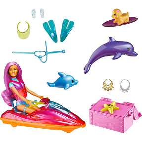 Barbie dukke + vandkøretøj