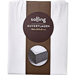 Salling kuvertlagen - str. 180x200x8 cm - Hvid