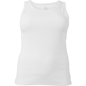 VRS dame rib tanktop str. 48 - hvid