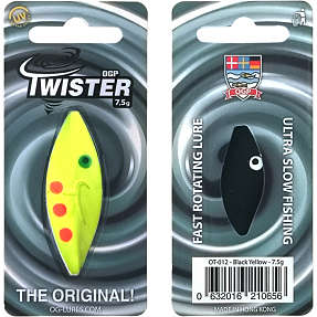 Twister 7.5g - sort gul
