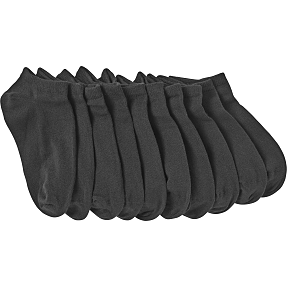 VRS dame 10-pak sneakers strømper str. 39/41 - sort