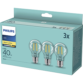 Philips LED elpære 3-pak