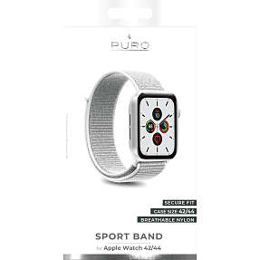 Apple Watch nylon rem 42-44mm - hvid