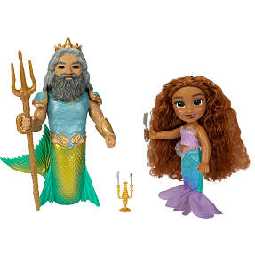 Disney Den lille havfrue - Ariel og Triton dukker 15 cm