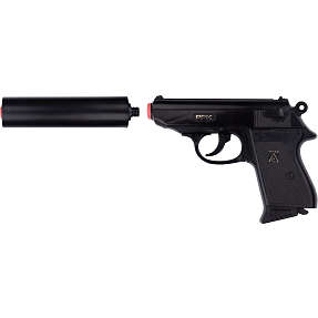 Legetøjspistol med lyddæmper PPK 276 mm