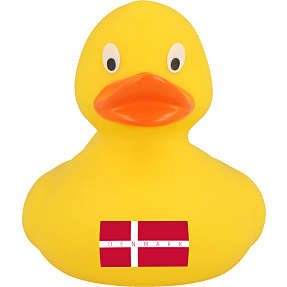 Lilalu badeand - gul med dansk flag