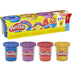 Play-Doh glimmer modellervoks 4 stk.