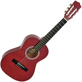 DiMavery AC-303 klassisk spansk guitar 1/2 rød