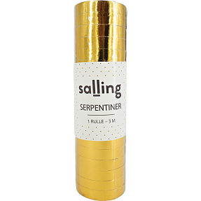 Salling serpentiner L: 3 meter - Guld