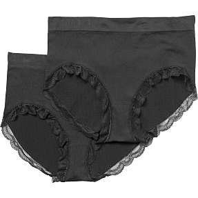 VRS dame 2-pak maxi trusse str. 50 - sort