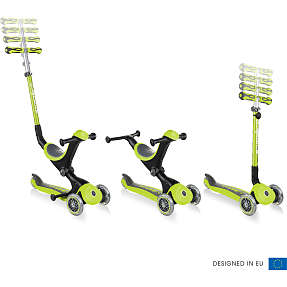 Globber Go-up deluxe 3-hjulet børne scooter med sæde - grøn