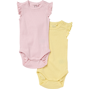 VRS baby 2-pak body str. 92 - pink/gul