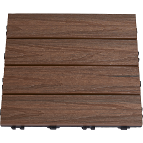 Hortus gulvflise 4-pak - teak