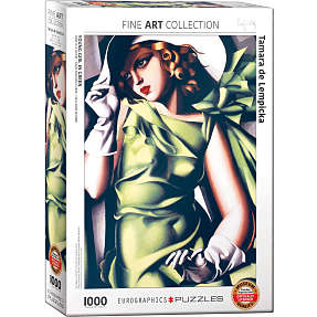 Puslespil Young Girl in Green - 1000 brikker