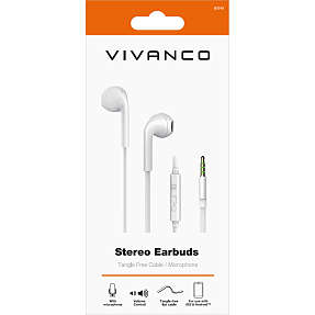 Vivanco Headset In Ear Eggshape Design - hvid