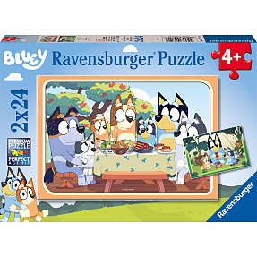 Bluey puslespil - 2x24 brikker