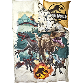 Licens Jurassic world sengetøj 140x200 + 60x63