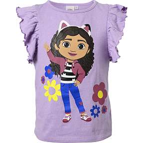 Gabbys Dukkehus T-shirt str. 110/116 - lilla