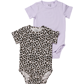 VRS baby 2-pak body str. 86 - brun/lilla