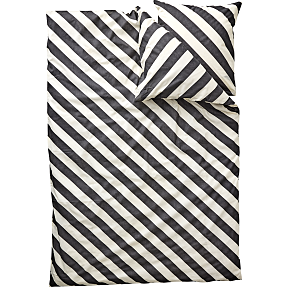 Salling sengetøj - diagonal grå