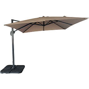 Milo hængeparasol inkl. fod - beige