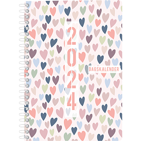 Kalender spiral 2024 - hjerter