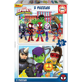 Educa Spidey & hans supervenner puslespil 2x20 brikker