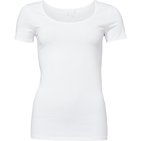 VRS dame basis T-shirt str. S - hvid