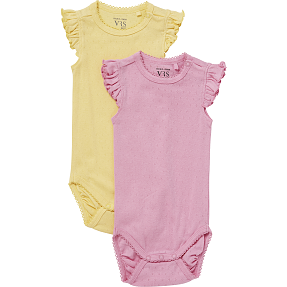 VRS baby 2-pak body str. 74 - pink/gul