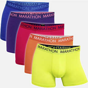 Marathon herre 5-pak tights str. XL - multifarvet