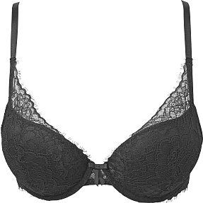 VRS dame push-up BH str. B90 - sort
