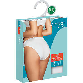 Sloggi dame 3 pak tai 100 str. 40 hvid Kob pa Bilka