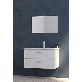 Bergamo one-pack bademøbelsæt 65 cm - mat hvid