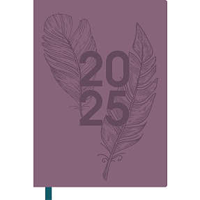 Kalender 2025 indbunden - lilla