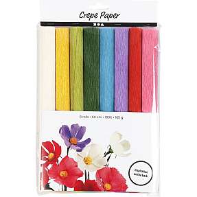 Crepepapir standardfarver 8 ark