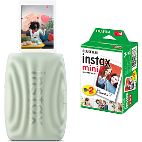 Instax Mini Link 3 printer grøn inkl. 2x10 film