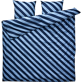 Salling sengetøj - diagonal blå