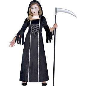 Halloween døden i velour kostume str. 164