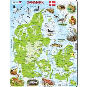 Danmark puslespil - 66 maxi brikker