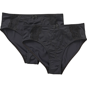 VRS dame 2-pak tai trusser str. 2XL - sort