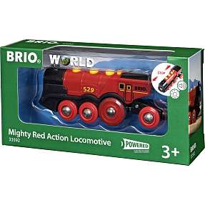 BRIO 33592 Stort, rødt lokomotiv, B/O