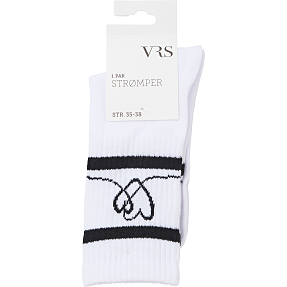 VRS dame tennisstrømper str. 39/42 - hvid