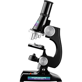 Science microscope set with light