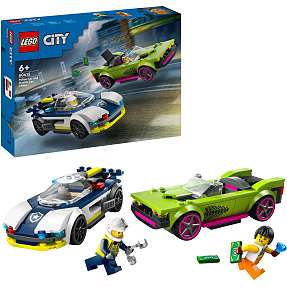 LEGO City Biljagt med politi og muskelbil 60415