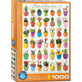Puslespil Cacti & Succulents - 1000 brikker