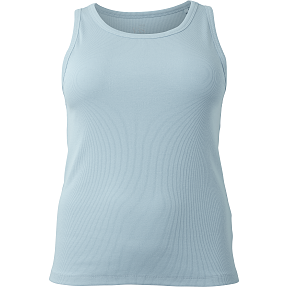 VRS dame rib tanktop str. 50 - lyseblå